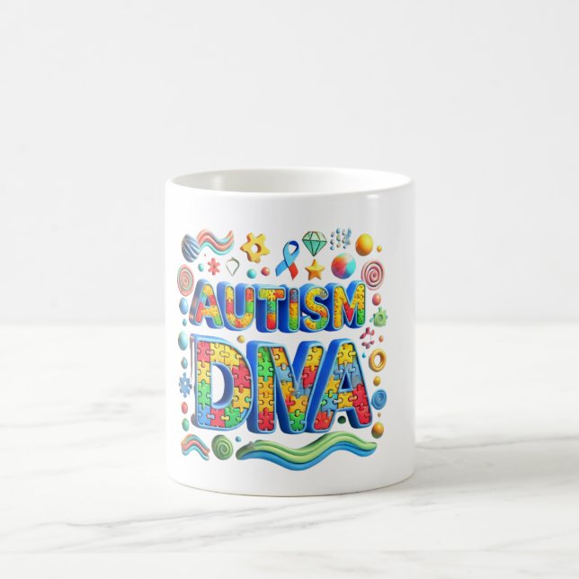 Autismus Diva Klassische Tasse, 11 oz Kaffeetasse (Mittel)