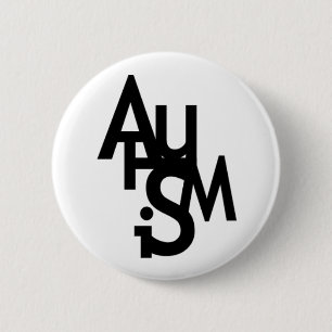 Autismus (durcheinandergebrachte Buchstaben) Button