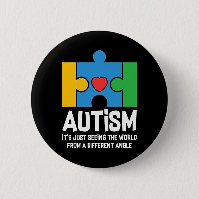 Autismus einfach nur Welt von anderen Angle Auti s Button (Vorderseite)