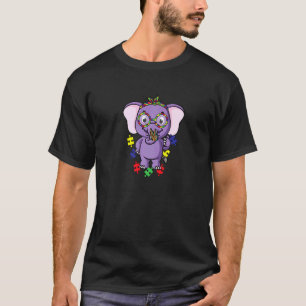 Autismus Elefant Brille Bewusstsein Mutter Kind T-Shirt