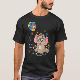 Autismus Elefant Brille Bewusstsein Mutter Kinder T-Shirt