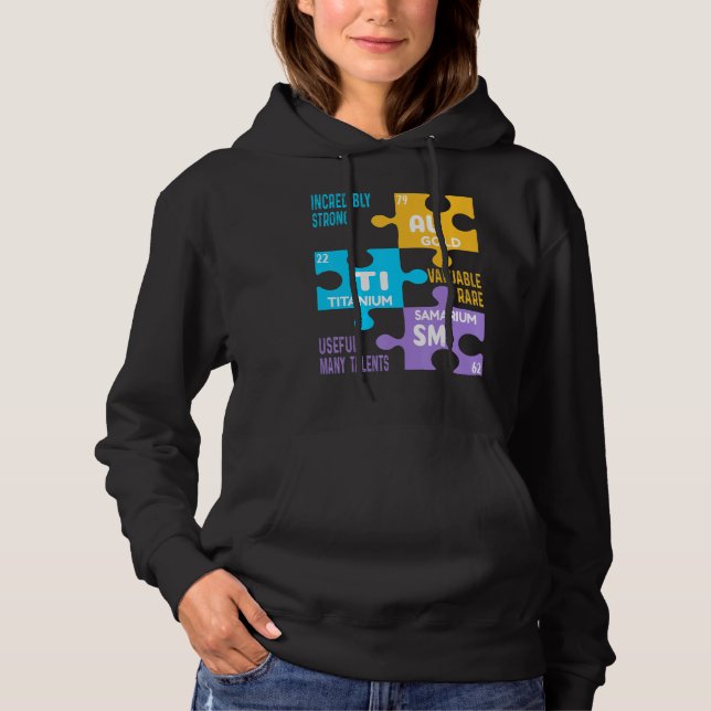 Autismus Elemente Autismus Bewusstsein Hoodie (Vorderseite)