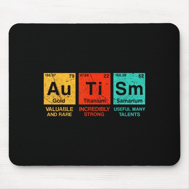 Autismus-Elemente Periodensystem Bewusstsein Asd M Mousepad (Vorne)
