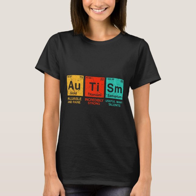 Autismus-Elemente Periodensystem Bewusstsein Asd M T-Shirt (Vorderseite)
