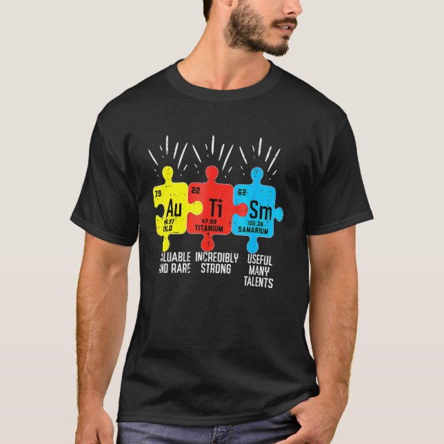Autismus-Elemente Periodensystem Bewusstsein Asd S T-Shirt (Vorderseite)