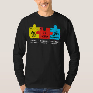 Autismus Elemente Periodische Tafelbewusstsein ASD T-Shirt