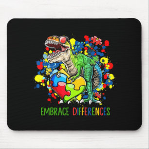 Autismus Embrace Unterschiede Dinosaur T-Rex Kinde Mousepad