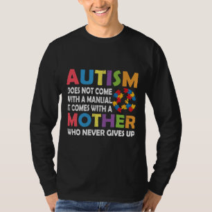 Autismus enthält kein Handbuch, das mit einem T-Shirt