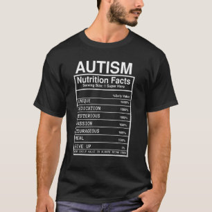 Autismus-Ernährungsfakten 2022 Autismus-Bewusstsei T-Shirt
