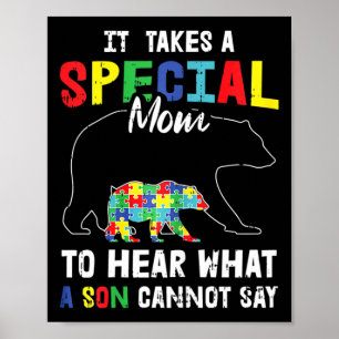 Autismus Es braucht eine besondere Mama zu hören, Poster