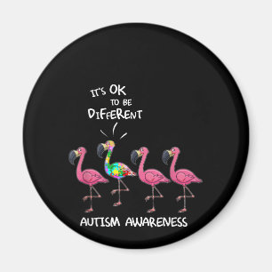 Autismus Es ist OK, um ein anderes Flamingo Puzzl Magnet