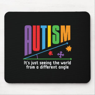 Autismus - es sieht nur den anderen Winkel der Wel Mousepad