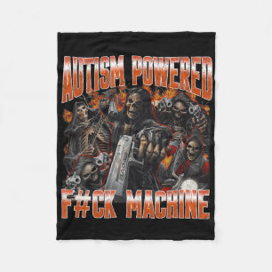 Autismus: F#ck Machine Funny Hard Skelett Me Fleecedecke