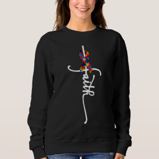 Autismus Faith Cross Autismus Autistic Funny Autis Sweatshirt