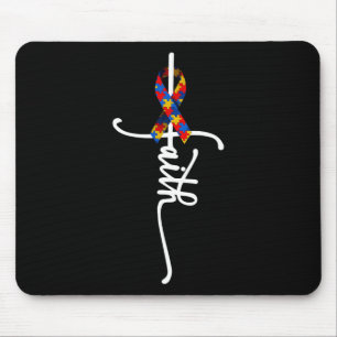 Autismus Faith Cross Autismus Autistic Gifts Autis Mousepad