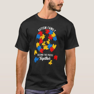 Autismus-Familie löst das Puzzle gemeinsam Autismu T-Shirt