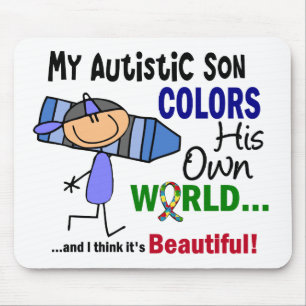 Autismus FÄRBT SEINEN EIGENEN WELTsohn Mousepad