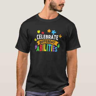 Autismus Feiere Unterschiede Neurodiversität Regen T-Shirt