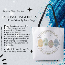 Autismus Fingerabdruck/Zitat-Tasche