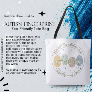 Autismus Fingerabdruck/Zitat-Tasche