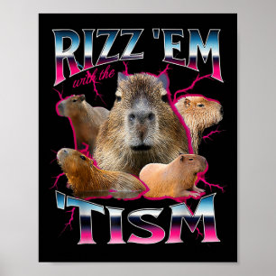Autismus Funny Rizz Em mit dem Tism Meme Autistic  Poster