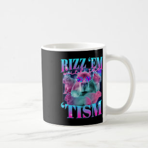 Autismus Funny Rizz Em mit dem Tismus Capybyra Mem Kaffeetasse
