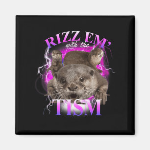 Autismus Funny Rizz Em mit dem Tismus Meme Autisti Magnet