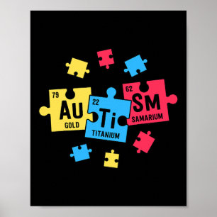 Autismus für Lehrer Sped Periodensystem Elemente Poster