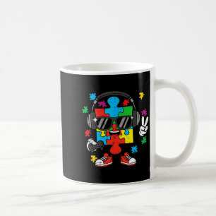 Autismus-Gamer-Puzzle-Kopfhörer-Bewusstsein-Gaming Kaffeetasse