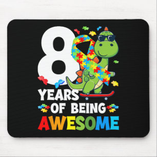Autismus Geburtstagsparty Acht Jahr alt Autistisch Mousepad