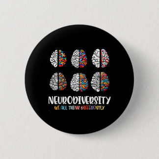Autismus-Gehirn Neurodiversität ASD-Bewusstsein Mä Button
