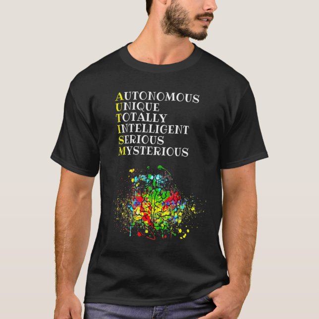 Autismus-Gehirn T-Shirt (Vorderseite)