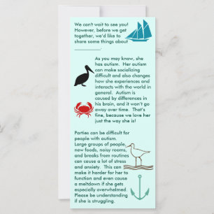 Autismus Gemeinsam Girl Flat Card