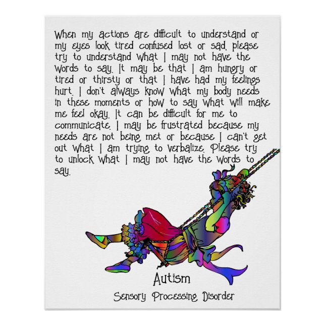 Autismus: Gesichtsbehandlung (Mädchen) Poster (Vorderseite)