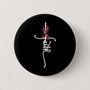 Autismus-Glaubenskreuz Autismus Autistische Gesche Button