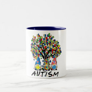 Autismus Gnomes Zwei-Tone-Kaffee-Tasse Zweifarbige Tasse