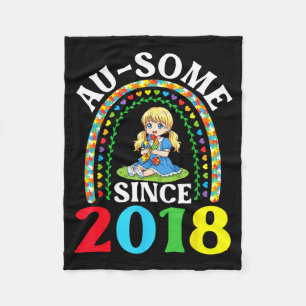 Autismus Großartig Ausome Seit 2018 Bewusstsein 8. Fleecedecke