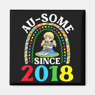 Autismus Großartig Ausome Seit 2018 Bewusstsein 8. Magnet