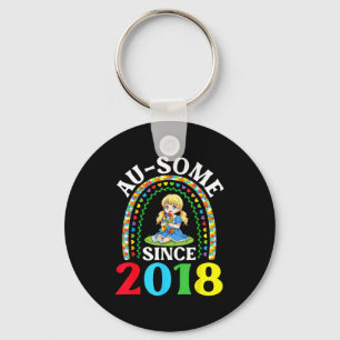 Autismus Großartig Ausome Seit 2018 Bewusstsein 8. Schlüsselanhänger