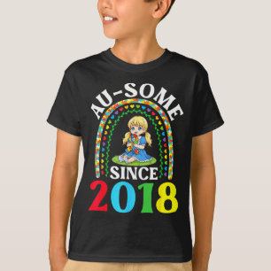 Autismus Großartig Ausome Seit 2018 Bewusstsein 8. T-Shirt