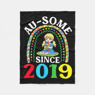 Autismus Großartig Ausome Seit 2019 Bewusstsein 7. Fleecedecke