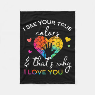 Autismus Hand Ich sehe deine wahren Farben Bewusst Fleecedecke