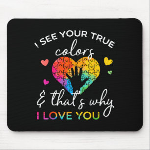 Autismus-Hand Ich sehe deine wahren Farben Bewusst Mousepad
