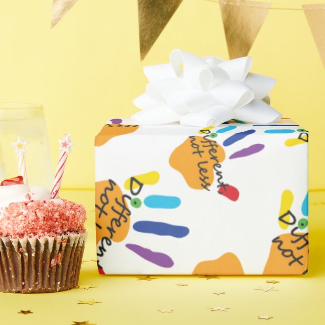 Autismus Hände Anders Nicht Weniger Inklusiver Geb Geschenkpapier (Geburtstagsparty)