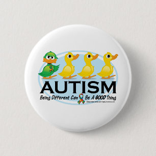 Autismus-hässliches Entlein Button