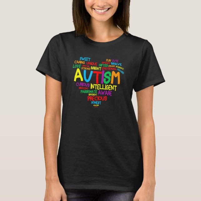Autismus Herz Proud Autismus Mama Familie Autismus T-Shirt (Vorderseite)