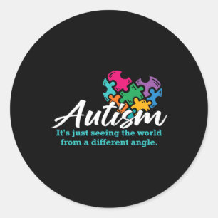 Autismus Herzpuzzle Bewusstsein Autistische Unters Runder Aufkleber