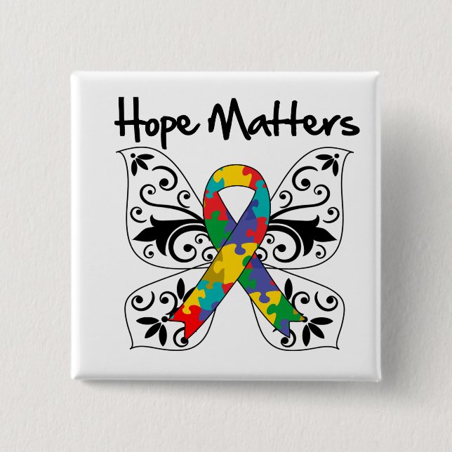 Autismus Hope Matters Button (Vorderseite)