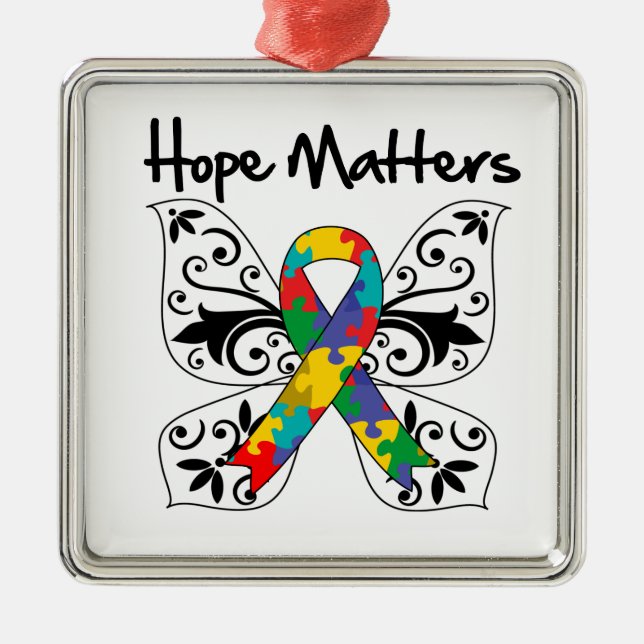 Autismus Hope Matters Ornament Aus Metall (Vorne)