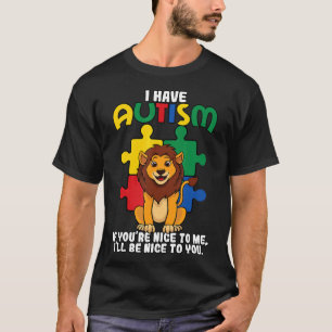 Autismus-Ich habe Autismus Puzzle-Teil Löwe Bewus T-Shirt